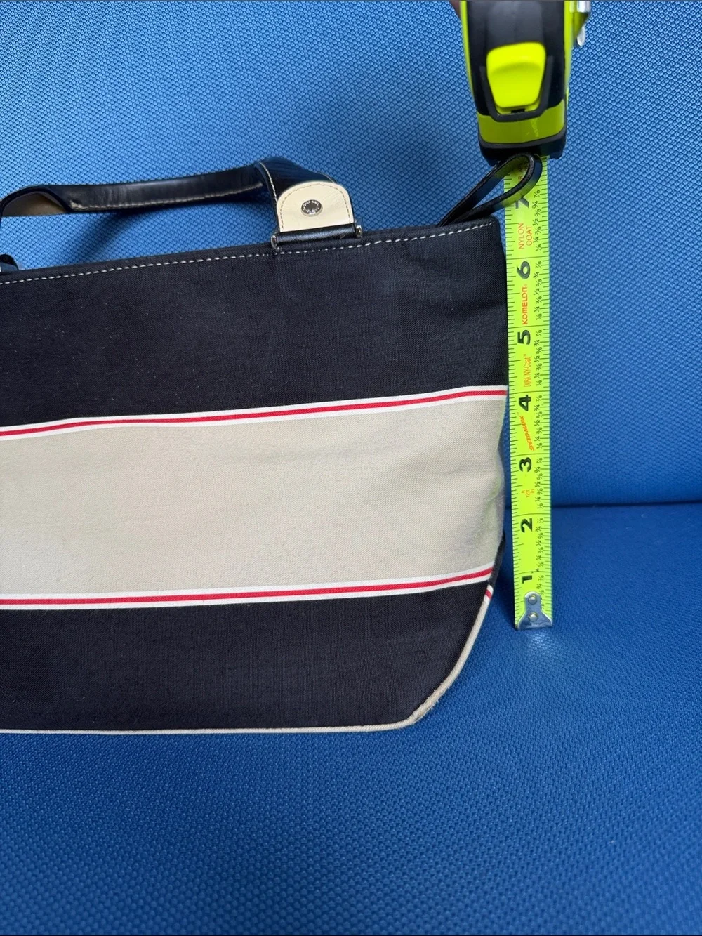 Kate Spade Black Cream & Red Striped Tote Bag | Classic Preppy handbag Purse